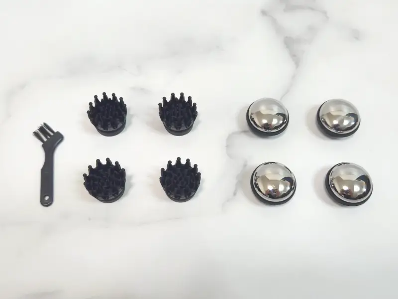 NIPLUX EMS HEAD SPA PREMIUM 付属の3種類のアタッチメント一覧