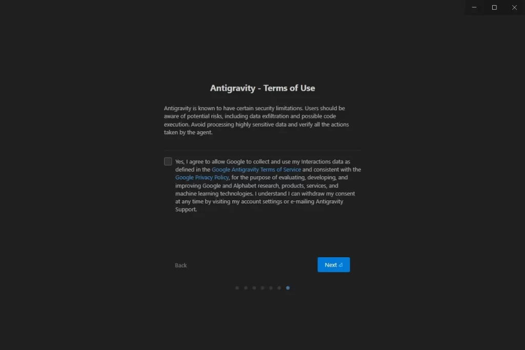 Antigravity - Terms of Use 全体