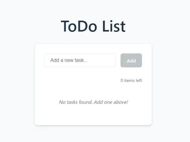 ToDoアプリ 初期状態