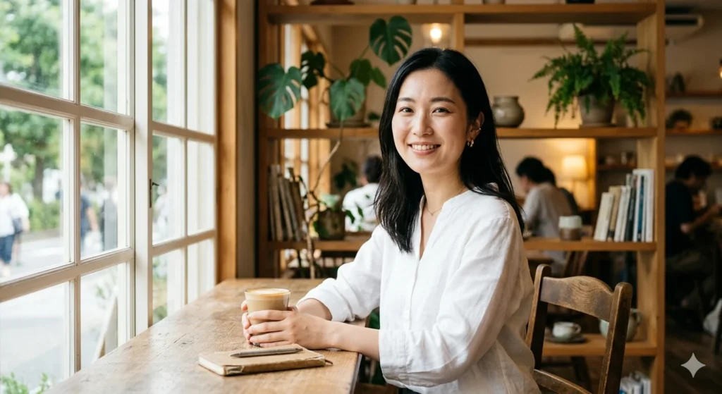 Geminiで生成した実写風女性ポートレート(ビフォー)