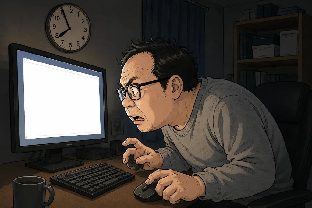 改ざん防止を切ろうとしたら、画面が真っ白になった